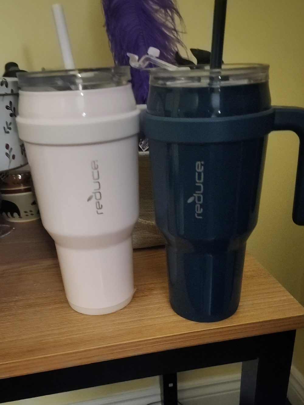 Reduce Insulated Travel Mug - White and Dark Teal
